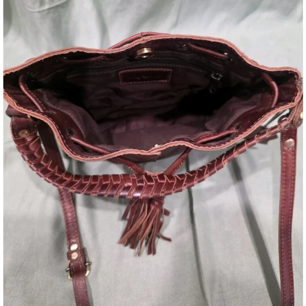 Sorpresa Drawstring Bucket Bag Top Braided Handle Removable Adjustable Crossbody